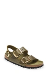 Birkenstock Milano Slingback Sandal In Green Olive