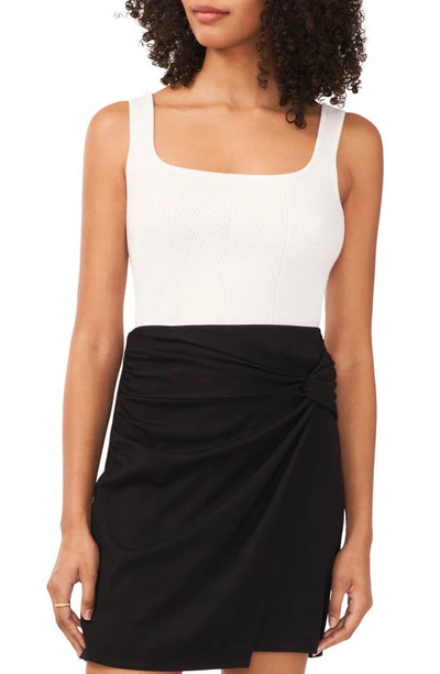 Halogen Transfer Rib Sweater Tank In New Ivory