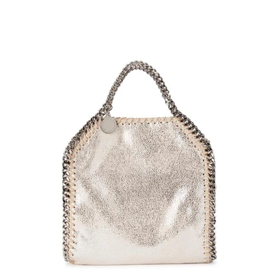 Stella Mccartney Falabella Tiny Gold Faux Suede Tote