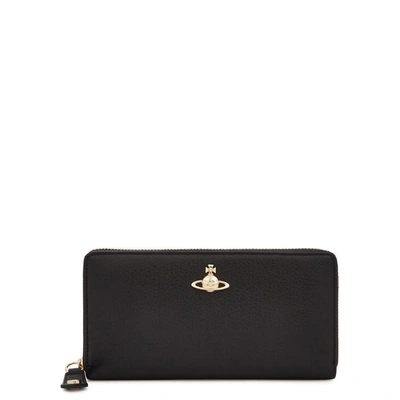 Vivienne Westwood Balmoral Black Grained Leather Wallet