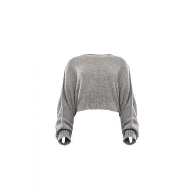 House Of Dagmar Oruru Knit Top In Grey Melange