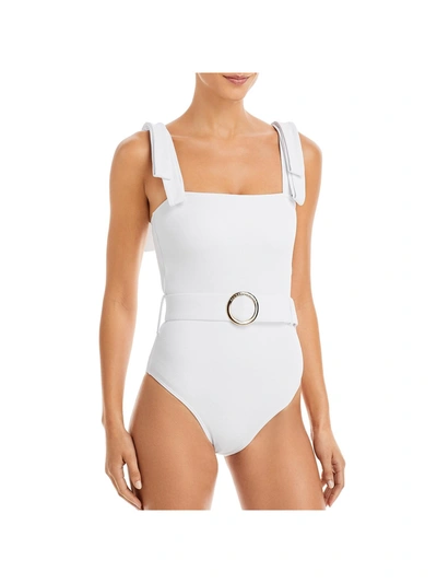 Alexandra Miro Audrey Womens Pool Beachwear One-piece Swimsuit In White