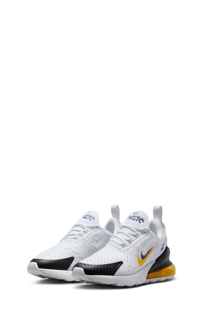 Nike Kids' Air Max 270 Sneaker In White/ White/ University Gold