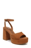 Zodiac Priya Ankle Strap Platform Sandal In Caramel