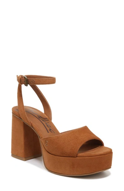Zodiac Priya Ankle Strap Platform Sandal In Caramel