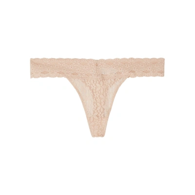 Wacoal Halo Lace Almond Thong In Nude