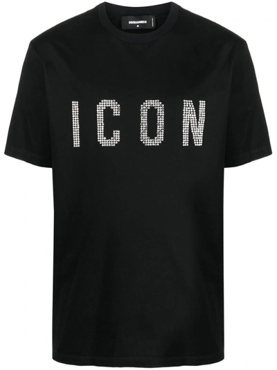 Dsquared2 Icon Studded T-shirt In Multi-colored