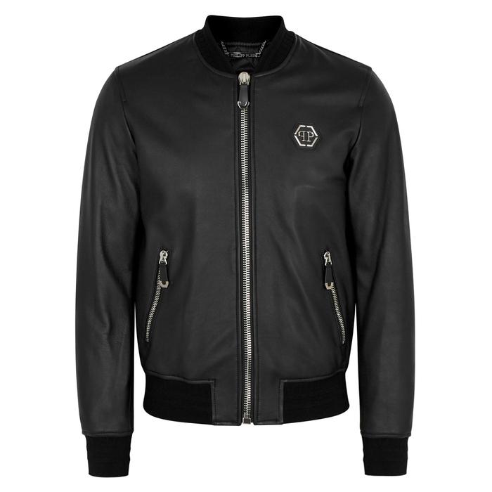 Philipp Plein Skull And Snake-print Leather Jacket In Black | ModeSens