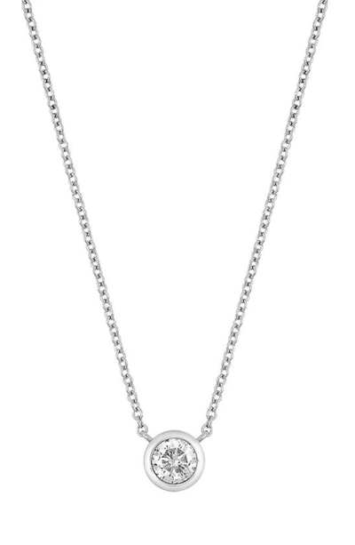 Bony Levy 14k Gold Diamond Bezel Pendant Necklace In 14k White Gold