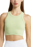 Alo Yoga Delight Seamless Knit Bra In Iced Green Tea