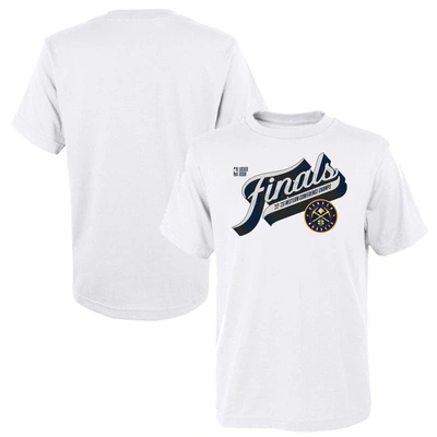 Fanatics Kids' Youth  Branded  White Denver Nuggets 2023 Western Conference Champions Locker Room T-shirt
