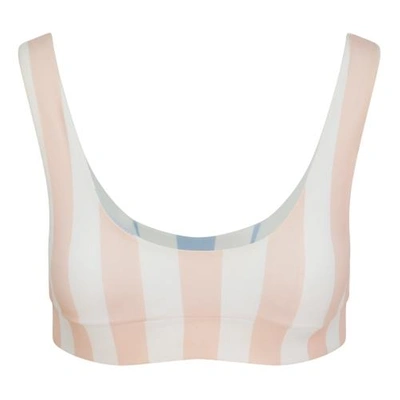 Marble Swimwear Camille Top - Serenity Blue - Rose Pink
