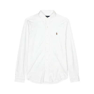 Polo Ralph Lauren Off White Piqué Cotton Oxford Shirt