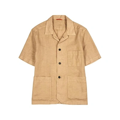 Barena Venezia Light Brown Linen Shirt In Khaki