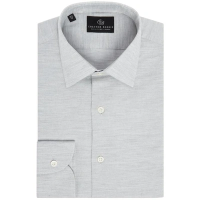 Chester Barrie Faux Pique Shirt In Grey