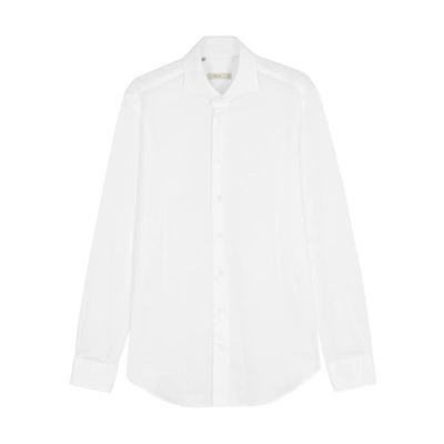 Cifonelli Aspen White Piqué Cotton Shirt