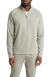 Rhone Men's Session Quarter-zip Pullover In Sage Green