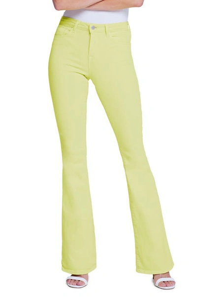 L Agence Women's Bell High-rise Flared Jeans In Lemon Tonic