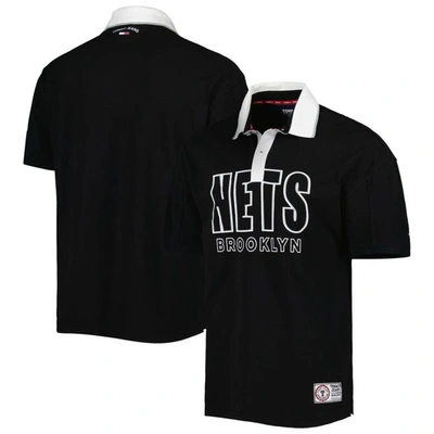 Tommy Jeans Black Brooklyn Nets Stanley Pique Polo