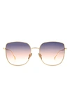 Isabel Marant 58mm Gradient Square Sunglasses In Rose Gold/ Grey Shaded Pink