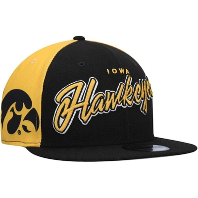 New Era Black Iowa Hawkeyes Outright 9fifty Snapback Hat