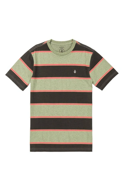 Volcom Kids' Bandstone Stripe T-shirt In Old Mill