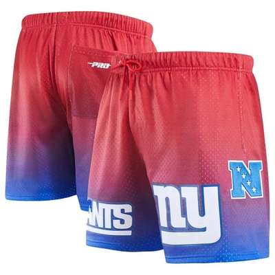 Pro Standard Royal/red New York Giants Ombre Mesh Shorts