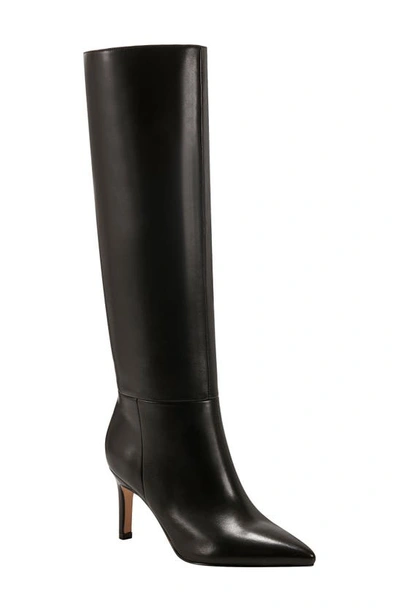Marc Fisher Georgiey Pointed Toe Knee High Boot In Black