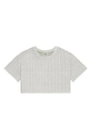 Givenchy Crop 4g Logo Cotton Blend Terry Cloth T-shirt In White
