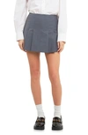 English Factory Pleated Skort In Heather Grey