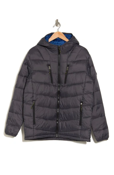 Hawke And Co Chevron Hooded Jacket In Carbon