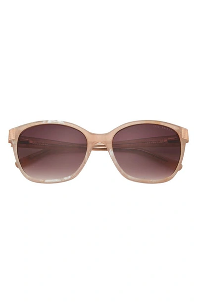 Ted Baker 56mm Cat Eye Sunglasses In Blush
