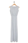 Go Couture Sleeveless Blouson Maxi Dress In Slate