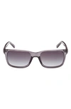 Guess 55mm Rectangular Sunglasses In Grey / Gradient Smoke