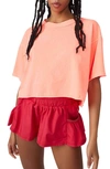 Fp Movement Inspire Cotton T-shirt In Neon Coral