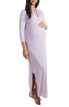 Everly Grey Maternity Juliana /nursing Dress In Lavender