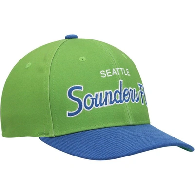 Mitchell & Ness Men's  Green Seattle Sounders Fc Team Script 2.0 Stretch Snapback Hat
