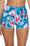 Felina Sculpt Shorts In Watercolor Flower