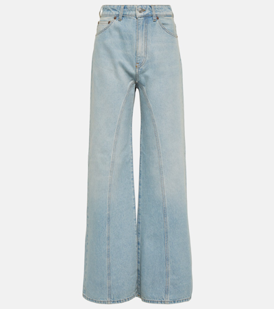 Victoria Beckham Bianca High-rise Wide-leg Jeans In Blue