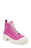 Zigi Strellah High Top Sneaker In Fuschia Canvas