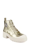 Zigi Strellah High Top Sneaker In Gold Metallic