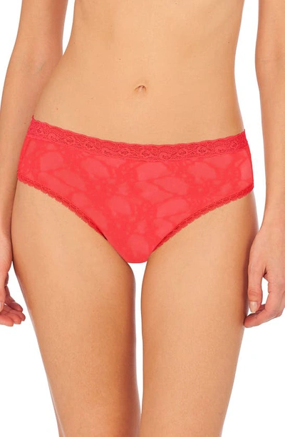 Natori Bliss Allure Lace Girl Briefs In Hibiscus