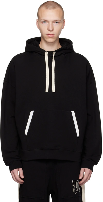 Palm Angels Drawstring Hoodie In Black