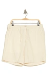 14th & Union Seersucker Cotton Shorts In Ivory Egret