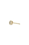 Bony Levy 14k Gold Bezel Diamond Single Stud Earring In 14k Yellow Gold