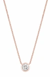 Bony Levy 14k Gold Bezel Diamond Pendant Necklace In 14k Rose Gold