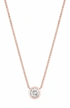 Bony Levy 14k Gold Diamond Bezel Pendant Necklace In 14k Rose Gold