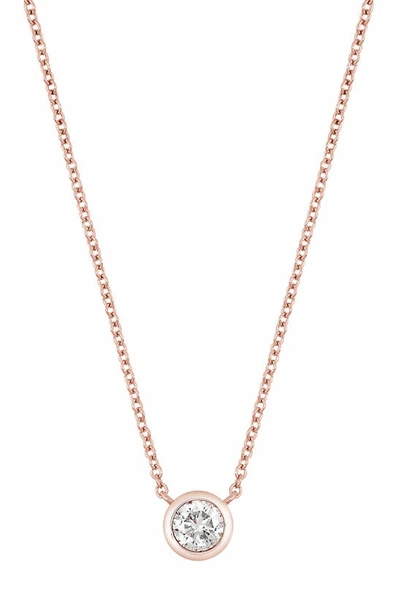 Bony Levy 14k Gold Diamond Bezel Pendant Necklace In 14k Rose Gold