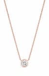 Bony Levy 14k Gold Diamond Bezel Pendant Necklace In 14k Rose Gold
