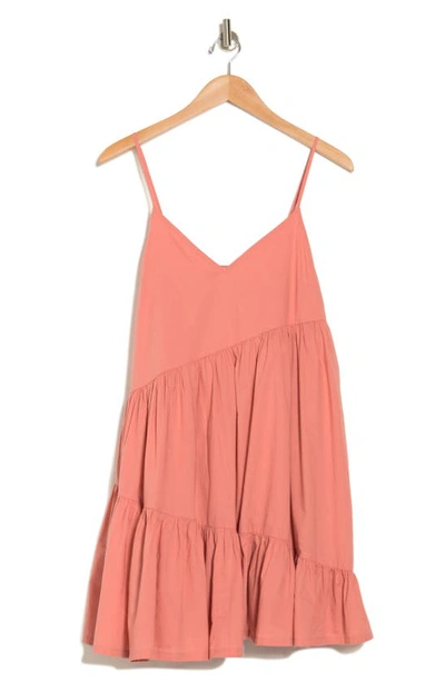 Melrose And Market Tiered Cotton Dress In Pink Desert
